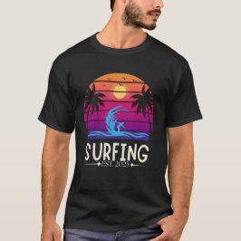 Surfen Est. 2025 Retro Vacay Mode Surf T-shirt