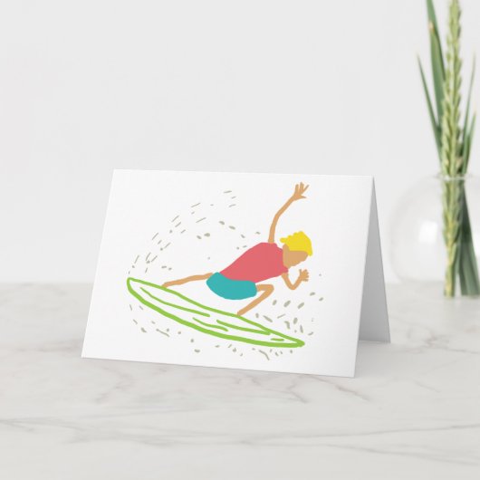 Surfen Feestdagen Kaart (Voorkant)