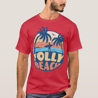  Surfen Folly Beach South Olina Retro Summ T-shirt