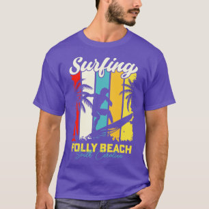 Surfen Folly Beach South Olina T-shirt