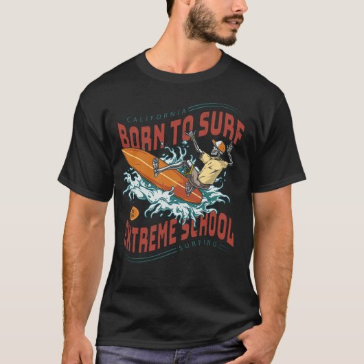 Surfen - Geboren naar Surf T-shirt (Voorkant)