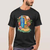 Surfen Giraffe Beach Vakantie Dier Graphic T-shirt (Voorkant)