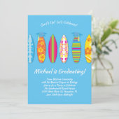 Surfen Graduation Party Surf Board Kaart (Staand voorkant)