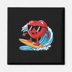 Surfen Hart Ridend Surfplank Valentijnsdag Jongens Magneet