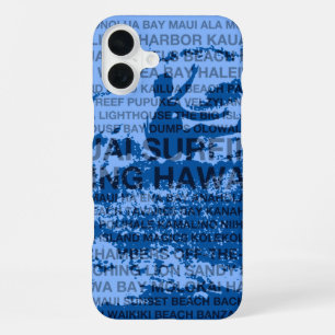 Surfen Hawaï Cutback Hawaïaanse Surfer - Blauw  iPhone 16 Plus Hoesje