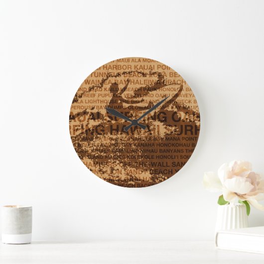 Surfen Hawaii Cutback Faux houten klok (Huis)