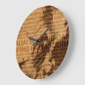 Surfen Hawaii Green Room Faux Wood Clock Grote Klok (Hoek)
