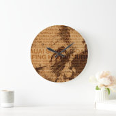 Surfen Hawaii Green Room Faux Wood Clock Grote Klok (Huis)