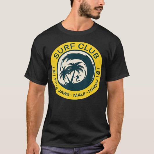 Surfen Hawaii Peahi Jaws Maui Hawaii Retro (2) T-shirt (Voorkant)