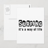 Surfen Het is een manier van leven Briefkaart (Voorkant / Achterkant)
