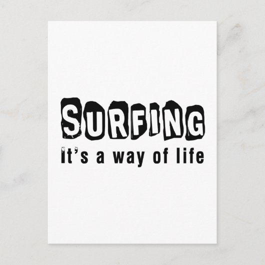 Surfen Het is een manier van leven Briefkaart (Voorkant)