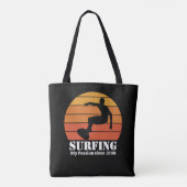 Surfen Hobby Retro Sunset Personaliseren Tote Bag (Achterkant)
