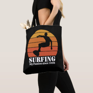 Surfen Hobby Retro Sunset Personaliseren Tote Bag