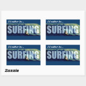 Surfen Ik zou liever surfen decal sticker art CA (Vel)
