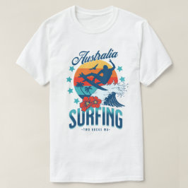 Surfen in Australië Twee rotsen T-shirt