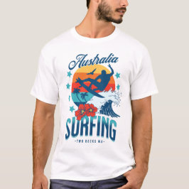 Surfen in Australië Twee rotsen T-shirt
