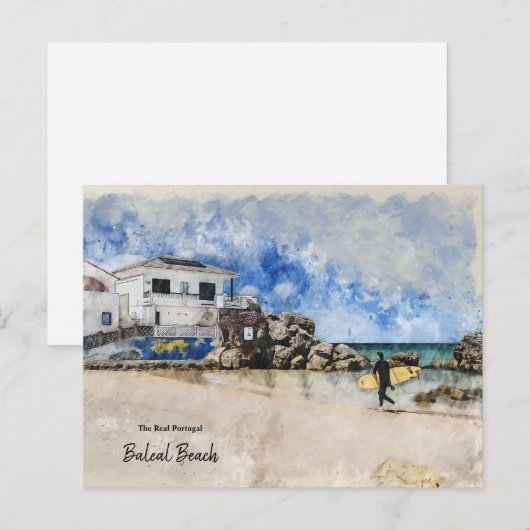 Surfen in Baleal - Portugal Briefkaart (Voorkant / Achterkant)