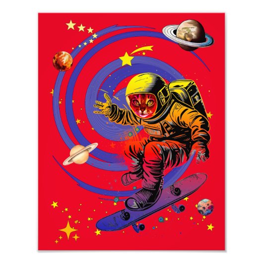 Surfen in de draaikolk foto afdruk (Voorkant)