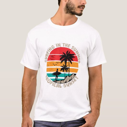 Surfen in de zomer t-shirt (Voorkant)