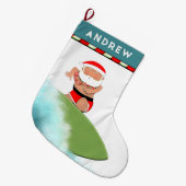 Surfen in Hawaï Grote Kerstsok (Voorkant (Hangend))