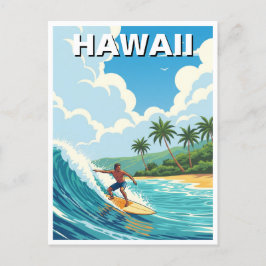 Surfen in Hawaii Briefkaart