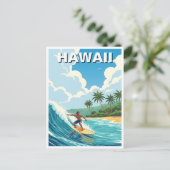 Surfen in Hawaii Briefkaart (Staand voorkant)
