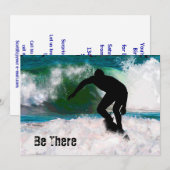 Surfen in het Ocean Foam Kaart (Voorkant / Achterkant)