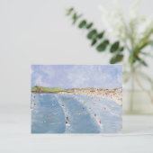 Surfen in Porthmeor Briefkaart (Staand voorkant)