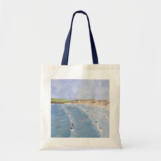 Surfen in Porthmeor Tote Bag (Voorkant)