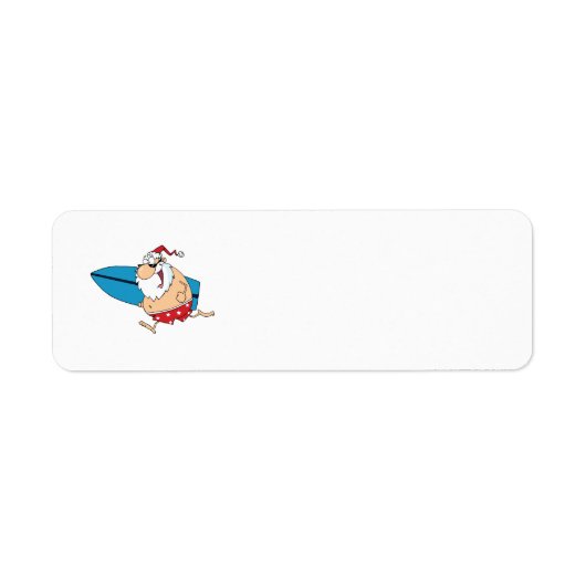 Surfen in Santa Etiket (Voorkant)