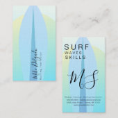Surfen Instructor Ombre Surf Board Zonneset Visitekaartje (Voorkant / Achterkant)