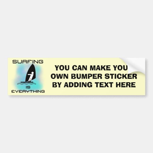 Surfen is alles-T-shirts en geschenken Bumpersticker (Voorkant)
