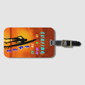 Surfen is een manier om vrij te zijn bagagelabel (Voorkant (horizontaal))