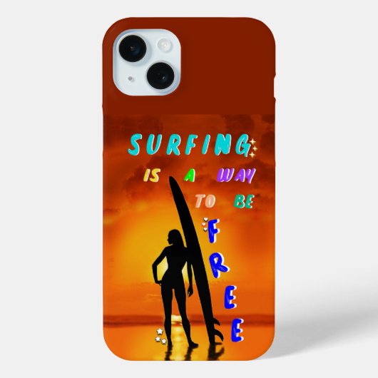 Surfen is een manier om vrij te zijn Case-Mate iPhone case (Achterkant)