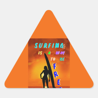 Surfen is een manier om vrij te zijn sticker