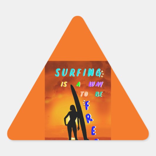 Surfen is een manier om vrij te zijn sticker (Voorkant)