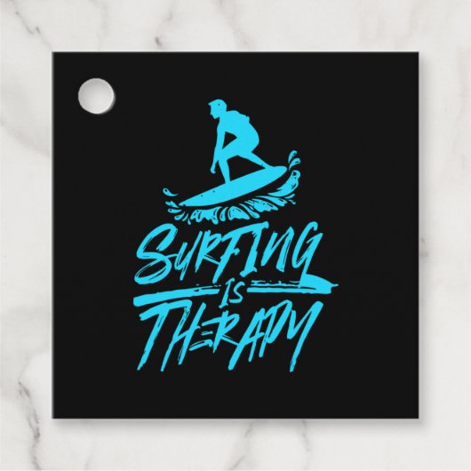 Surfen is een therapie bedankjes labels (Voorkant)
