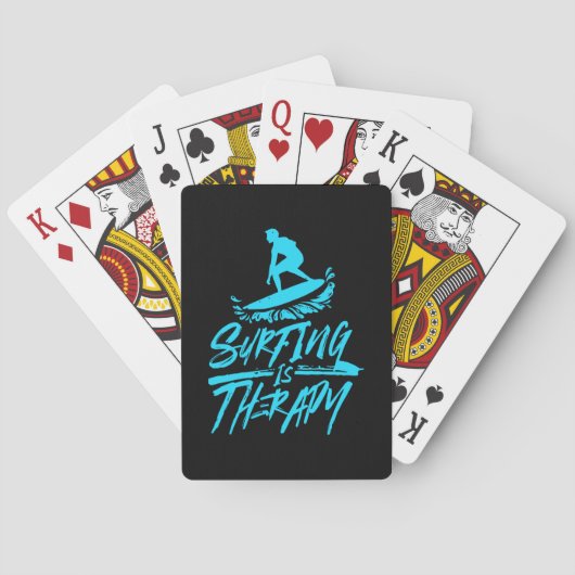 Surfen is een therapie pokerkaarten (Achterkant)