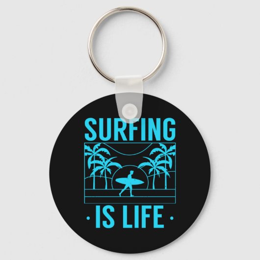 Surfen is leven sleutelhanger (Voorkant)