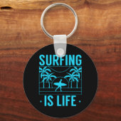 Surfen is leven sleutelhanger (Voorkant)