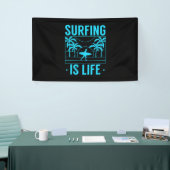 Surfen is leven spandoek (Beurs)