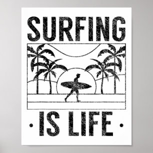Surfen Is Leven Surf Surfer Surfplank Surfers Poster