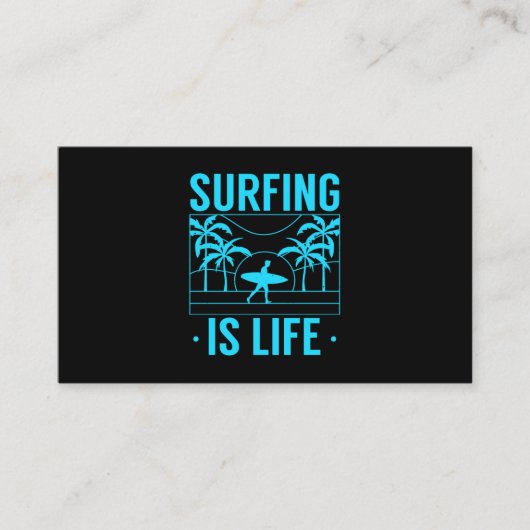 Surfen is leven visitekaartje (Voorkant)