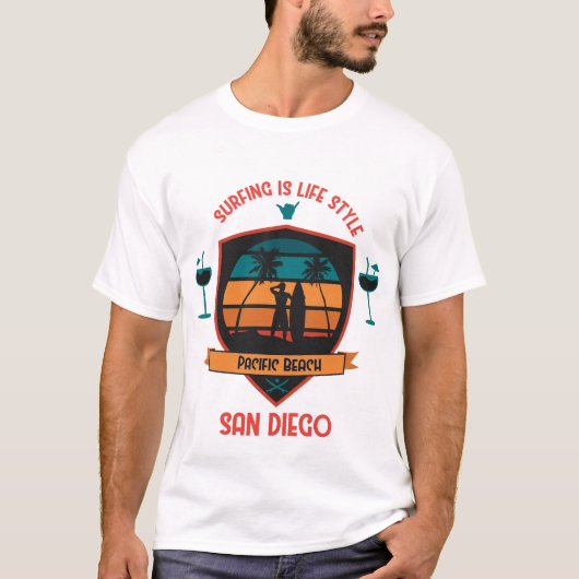 Surfen is levensstijl t-shirt (Voorkant)