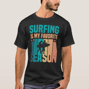 Surfen is mijn favoriete seizoen, surfende overloo t-shirt