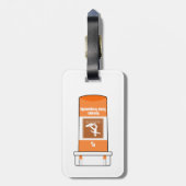 Surfen is mijn medicijn bagagelabel (Achterkant verticaal)