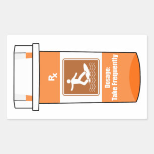 Surfen is mijn medicijn rechthoekige sticker