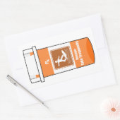 Surfen is mijn medicijn rechthoekige sticker (Envelop)