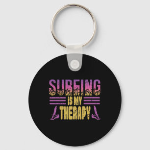 Surfen is mijn therapie ontwerp voor een surf wind sleutelhanger