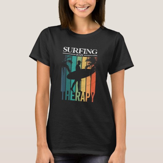 Surfen is mijn Therapy Surfboard T-shirt (Voorkant)